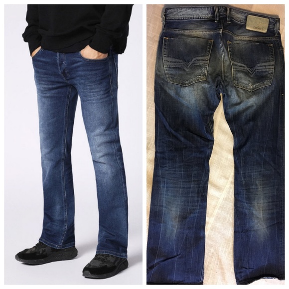 diesel men's zatiny bootcut jeans